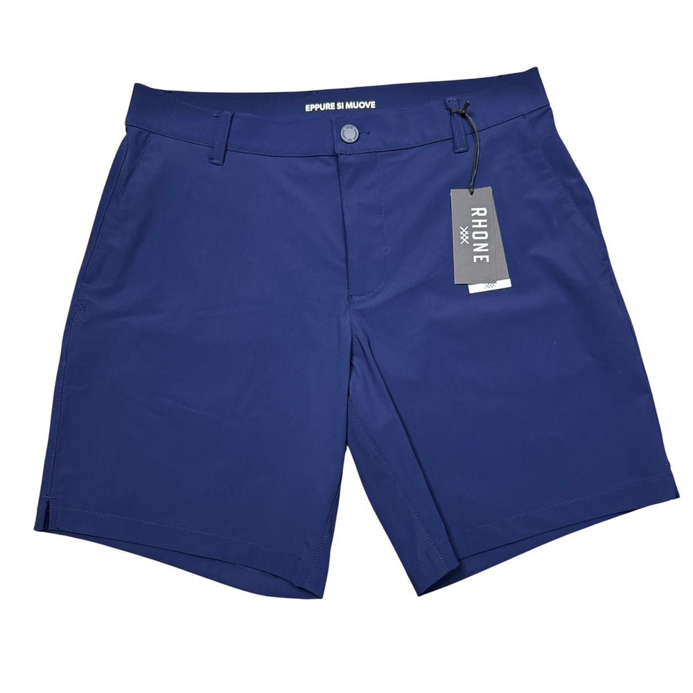 Rhone 8" Resort Short Orbita Blue Mens Size 31 Italian Stretch Performance Golf